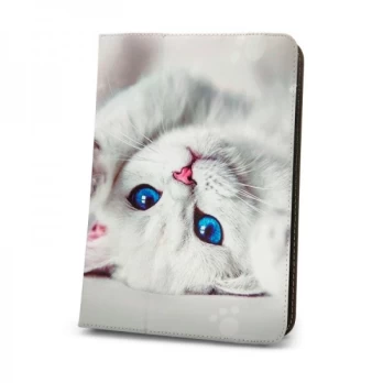 Universalus dėklas Cute Kitty planšetiniam kompiuteriui 9-10``