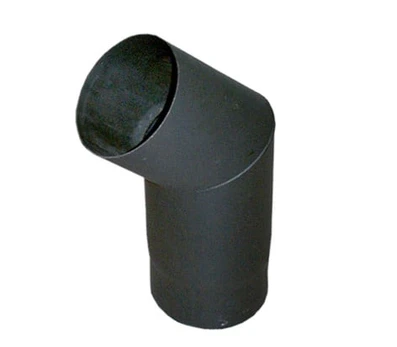 Dūmtraukio alkūnė Abx, juoda, 130 mm, 21 cm, 45 °