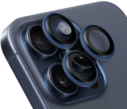 OBAL:ME Lens Protector for Apple iPhone 15 Pro/15 Pro Max Mėlyna Titanium