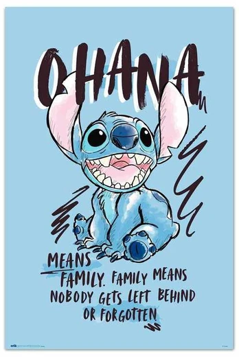ERIK Disney Stitch Ohana poster