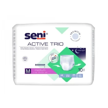 SENI sauskelnės ACTIVE TRIO, M, 10 vnt.