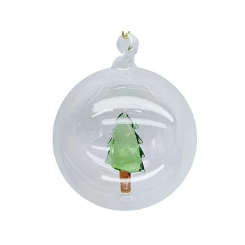 Christmas ornament JOY TREE GLASS D8cm, glass