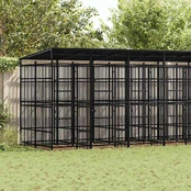 Lauko voljeras šunims su stogu, plienas, 12,9m² kaina