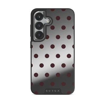 Aqua Mocha - Samsung Galaxy S25 Case, Elite Mirror Dark (Magnetic) / Silver