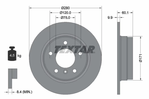 TEXTAR 92055703 Brake Disc