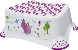 Pakyla - laiptelis Keeeper Baby Step Stool Hippo, baltas kaina