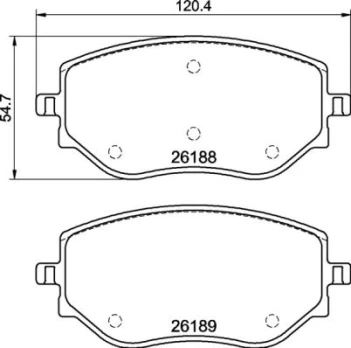 Stabdžių trinkelių rinkinys, diskinis stabdys BREMBO P 68 073