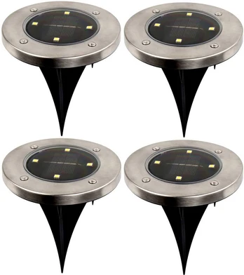 SAULĖS LEMPAS 4 LED SMD, VARŽIAMAS Į ŽEMĘ, 4 Vnt.