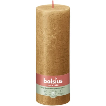 Žvakė, cilindrinė Bolsius Rustic, 85 h, Ruda