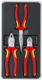 Plokščių replių komplektas Knipex 002012, 3 vnt. kaina