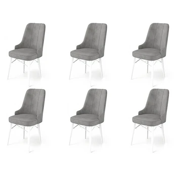 Kėdės rinkinys (6 vienetai) Pare - Grey, White