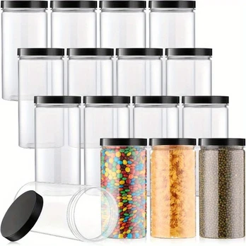 plastikiniai stiklainiai, 30oz, juoda