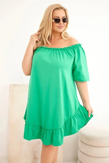 Moteriška suknelė – žalia, 2XL/3XL
