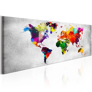 Artgeist Paveikslas - World Map: Coloured Revolution 120x40