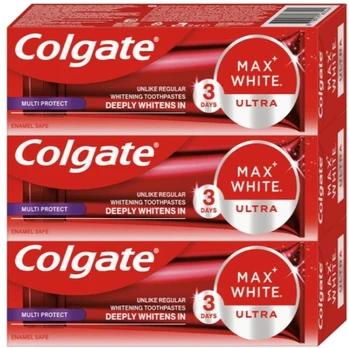 Colgate Toothpaste Max White Ultra Protect Trio 3 x 50 ml 50ml Unisex