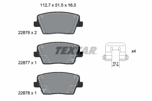 TEXTAR 2287601 Brake pad set
