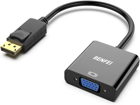 BENFEI adapter DisplayPort to VGA 1080P unidirectional juodas