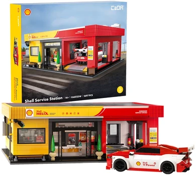 Konstruktoriaus kaladėlės CaDA Shell pastatas serviso stotis 1697 elementai C66025W