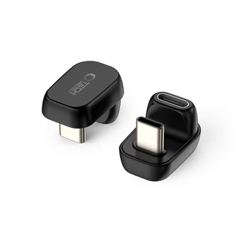 Juodas kampinis adapteris Type-C "Tech-Protect Ultraboost AA04 Angle"