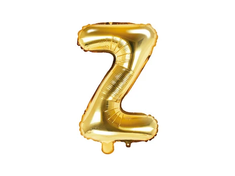 Folinis balionas Raidė "Z" 35 cm, auksinis