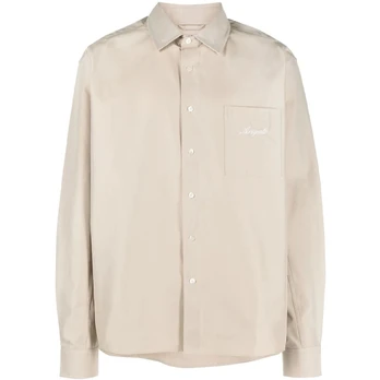 Marškiniai ilgomis rankovėmis vyrams, Smėlio, Flow overshirt