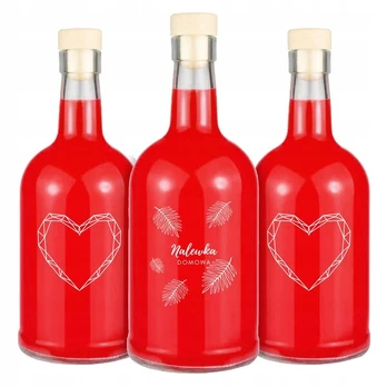 10x Stiklinės butelės "tadek" 500ml su užrašu