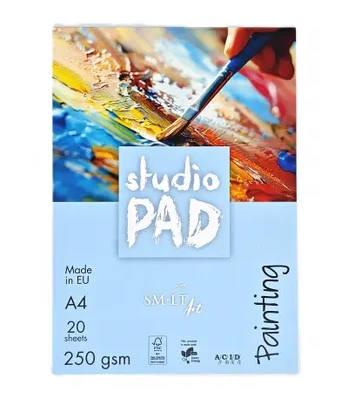 Tapybos bloknotas "Studio" A4/20l 250g, kieta nugarėle