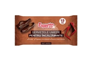 Drėgnos servetėlės Expertto, balta, 15 vnt.