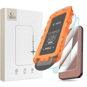 Apsauginis grūdintas stiklas Google Pixel 9 Pro XL / 10 Pro XL / 11 Pro XL telefonui "Tech-Protect Quick Set+ 2-Pack"