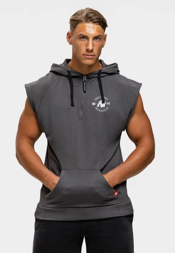 Gorilla Wear Huntley Sleeveless Hoodie Dark grey