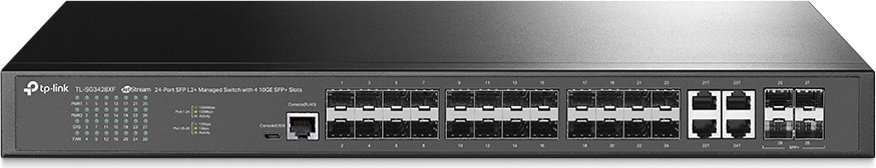 Šakotuvas TP-Link JetStream 24-Port SFP L2+ Managed Switch with 4 10GE