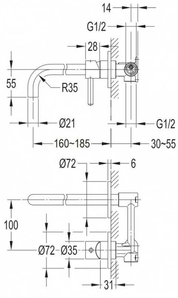 Maišytuvas Omnires Y1215HCR