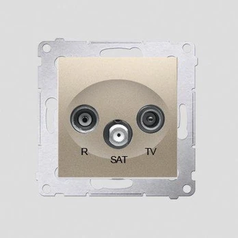 Kontakt-Simon SIMON54 RTV/SAT antenos lizdas auksinis - DASK.01/44