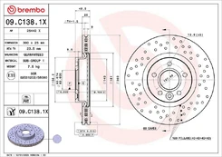 Stabdžių diskas BREMBO 09.C138.1X kaina