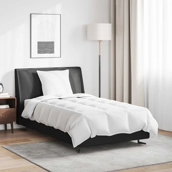 Antklodė su pagalve 2 pcs Balta 155 x 220 cm Pūkai