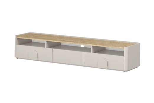 Tv Set Amilio 200 Cm - Cashmere / Oiled Oak / Cashmere Handles