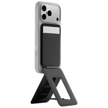 Moft Movas Magnetic Wallet and Phone Stand (MagSafe-compatible, trackable) – Black