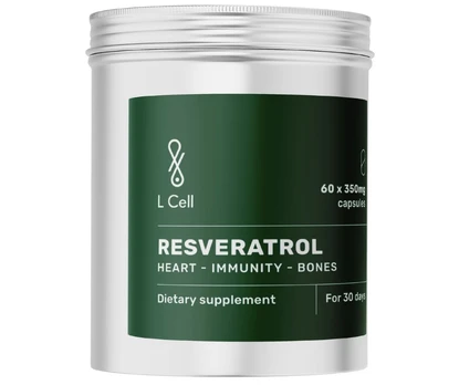 Trans resveratrolis L CELL 300mg, 60 kaps.