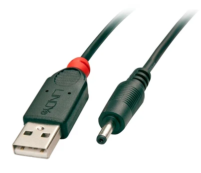 LINDY Adapterkabel USB A St - DC Hohlstecker 3.5/1.35mm St