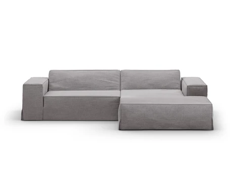 Modular Right Corner Sofa, "Jodie", 3 Seats, 224x166x70, Warm grey