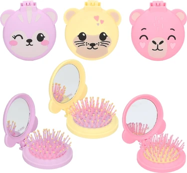 Topmodel - Folding Hairbrush with Mirror