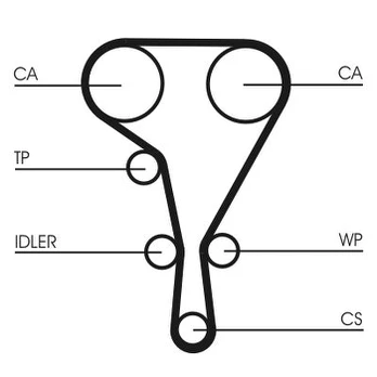 Paskirstymo diržas CONTINENTAL CTAM CT1127