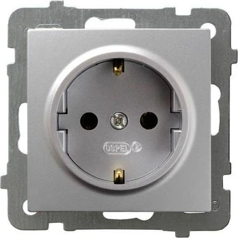 Ospel Nest Single Schuko Silver AS OSTEL