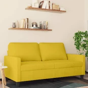 Dvivietė sofa, geltonos spalvos, 140cm, aksomas kaina