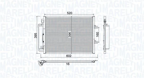 Kondensatorius, oro kondicionierius MAGNETI MARELLI 350203780000