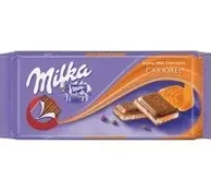 Šokoladas MILKA su karameliniu įdaru, 100 g kaina