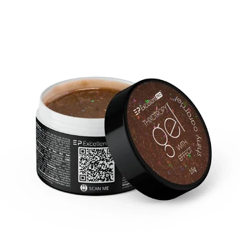 EXCELLENT PRO_ Thixotropy Gel With Effect żel budujacy Shiny Caramel 15g