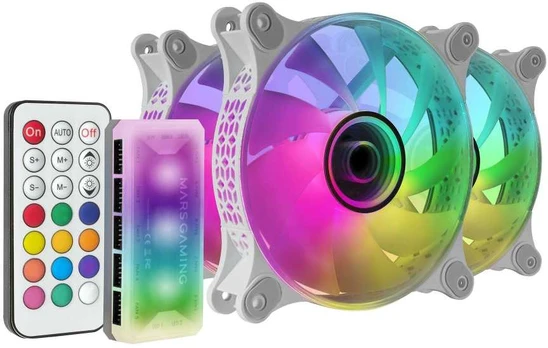 Mars Gaming MF-3DKIT Infinity Mirror ARGB 120mm Remote Control Computer Cooler Kit