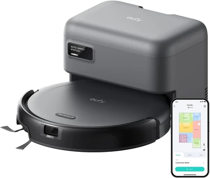 eufy robotas dulkių siurblys su automatine ištuštinimo stotele 4000 Pa T2292