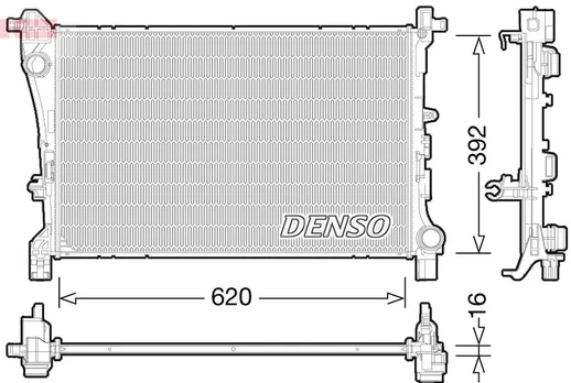 Radiatorius, variklio aušinimas DENSO DRM09166